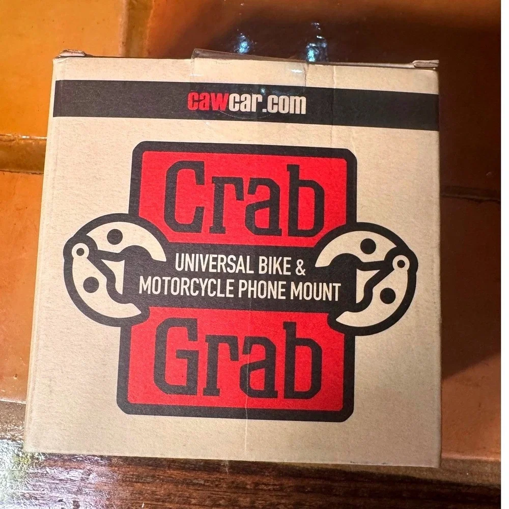 Caw.Car CrabGrab Universal Bike Motorcycle Phone Mount Handlebar Clip Black NEW